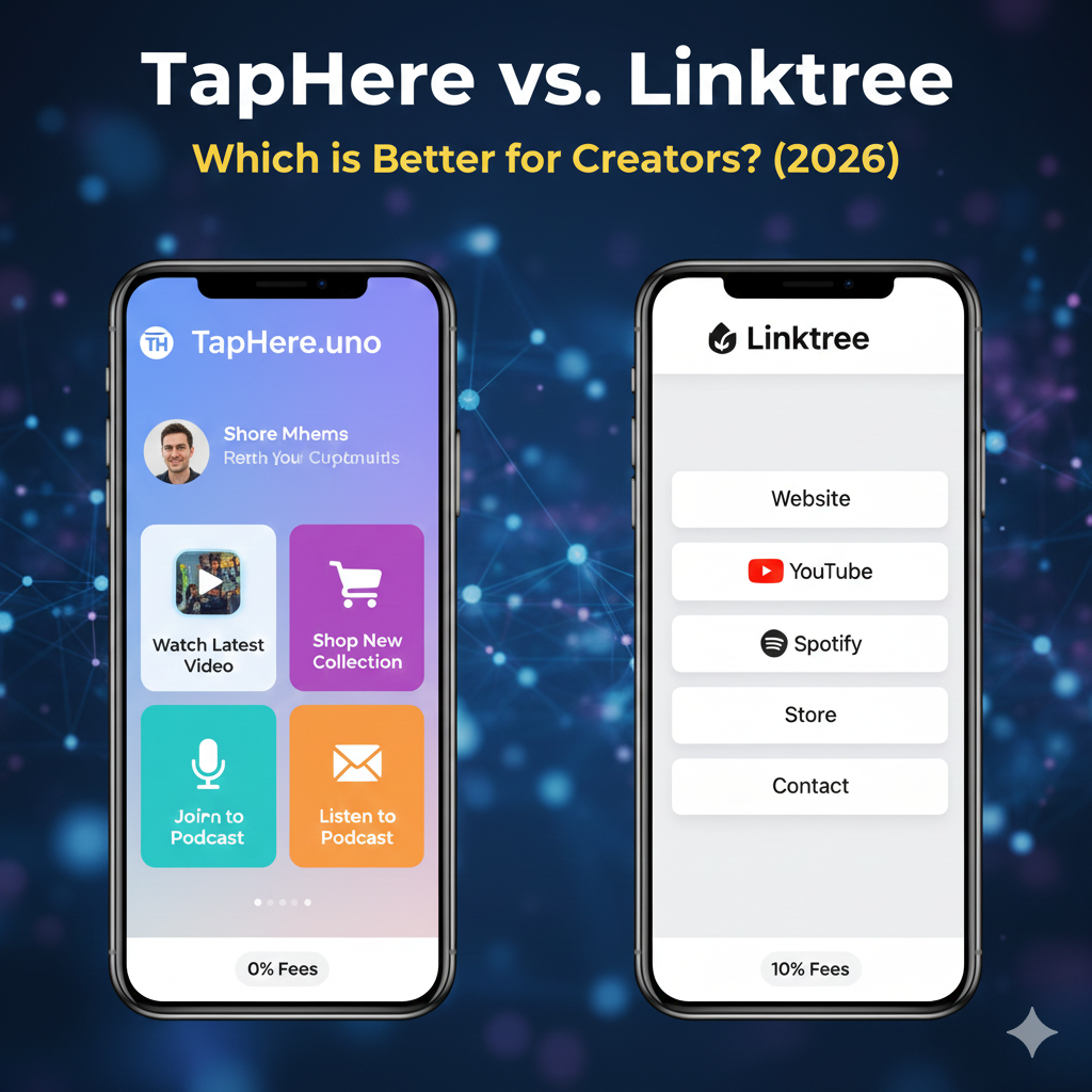 TapHere vs. Linktree: Which is Better for Creators? (2026 Comparison)